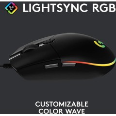 Logitech Gaming Mouse G102 LIGHTSYNC - Optisk, Kabling, Sort - Præcision og Komfort til Gaming 
